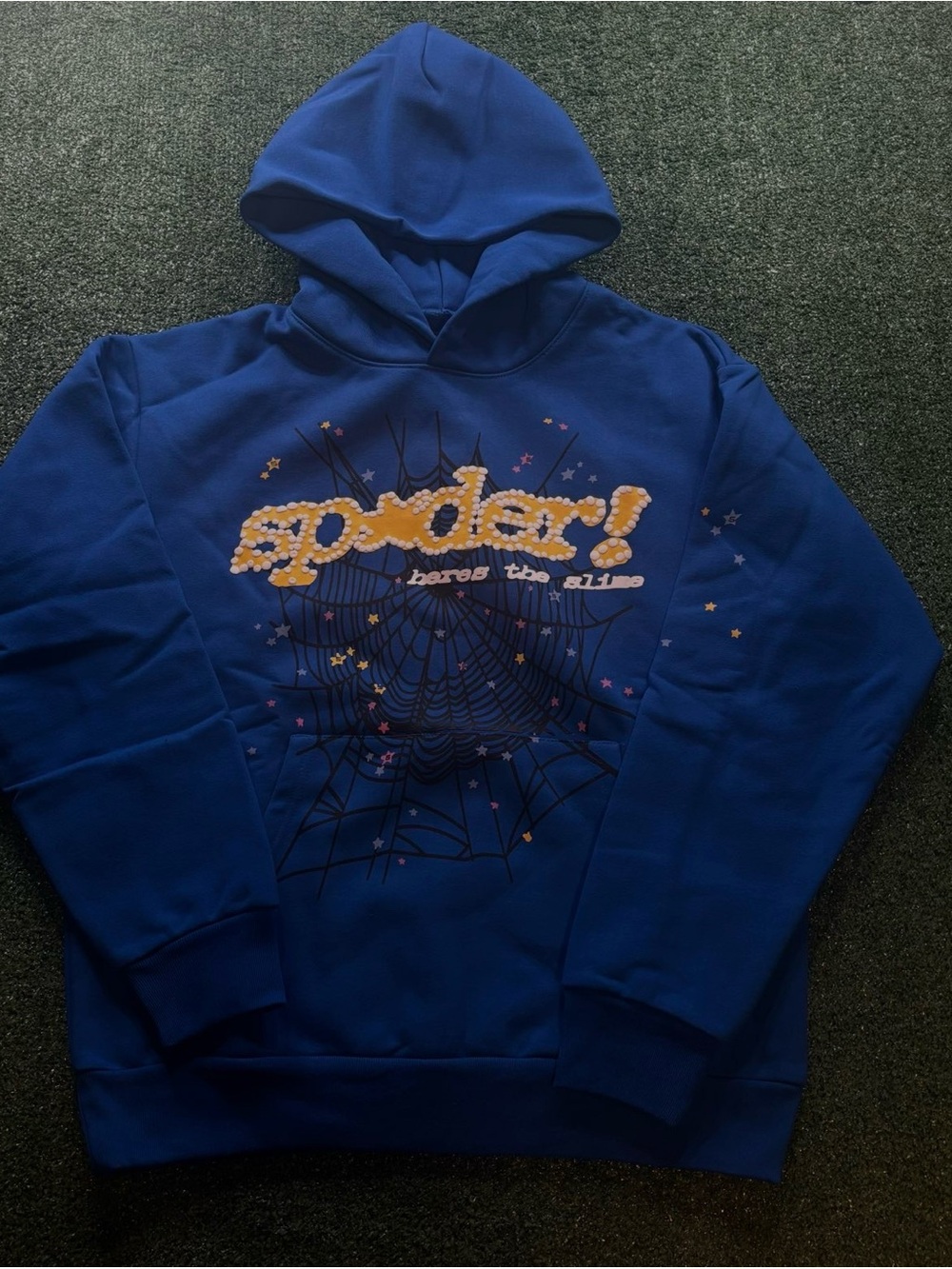 Spider! Graphic Blue Men's Pullover Hoodie